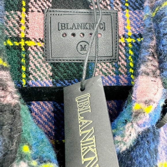 BLANKNYC Women's The Comeback Plaid Long Shacket Size M NWT - Picture 9 of 10